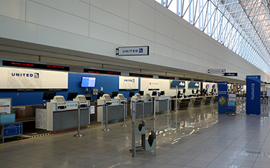 Empty airport during coronavirus pandemic