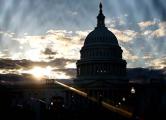 Backlit image of the U.S. Capitol
