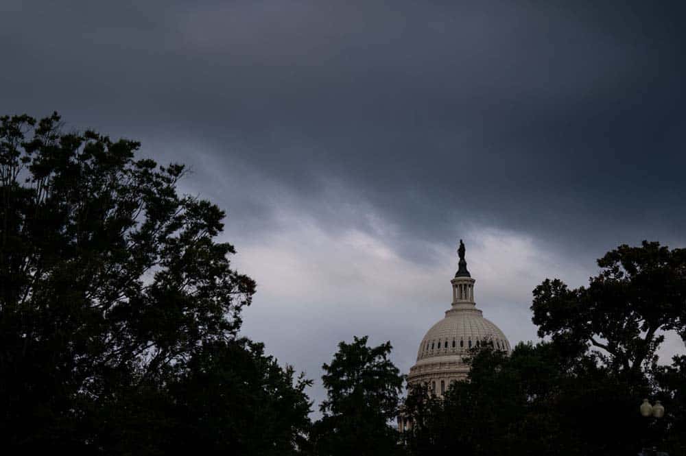 Image of the U.S. Capitol through trees