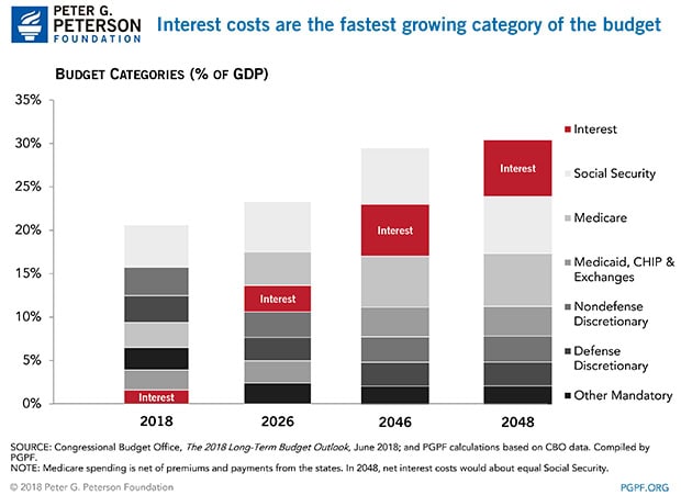 Interest costs are the fastest growing category of the budget