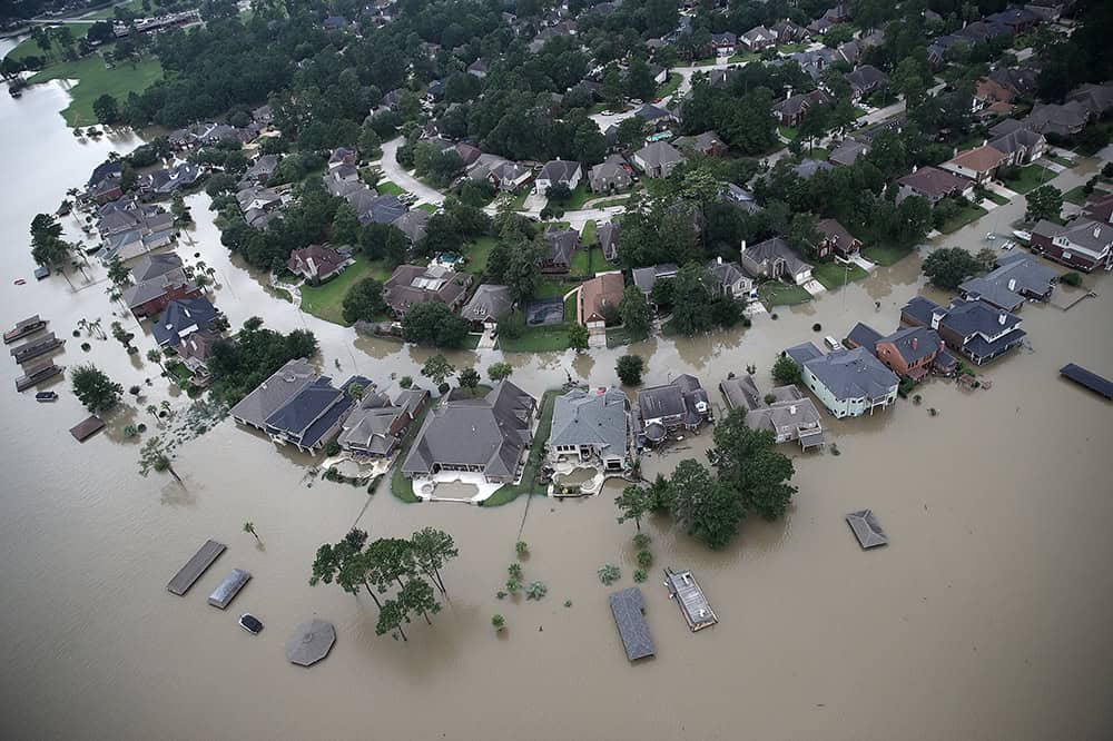 Flooded homes