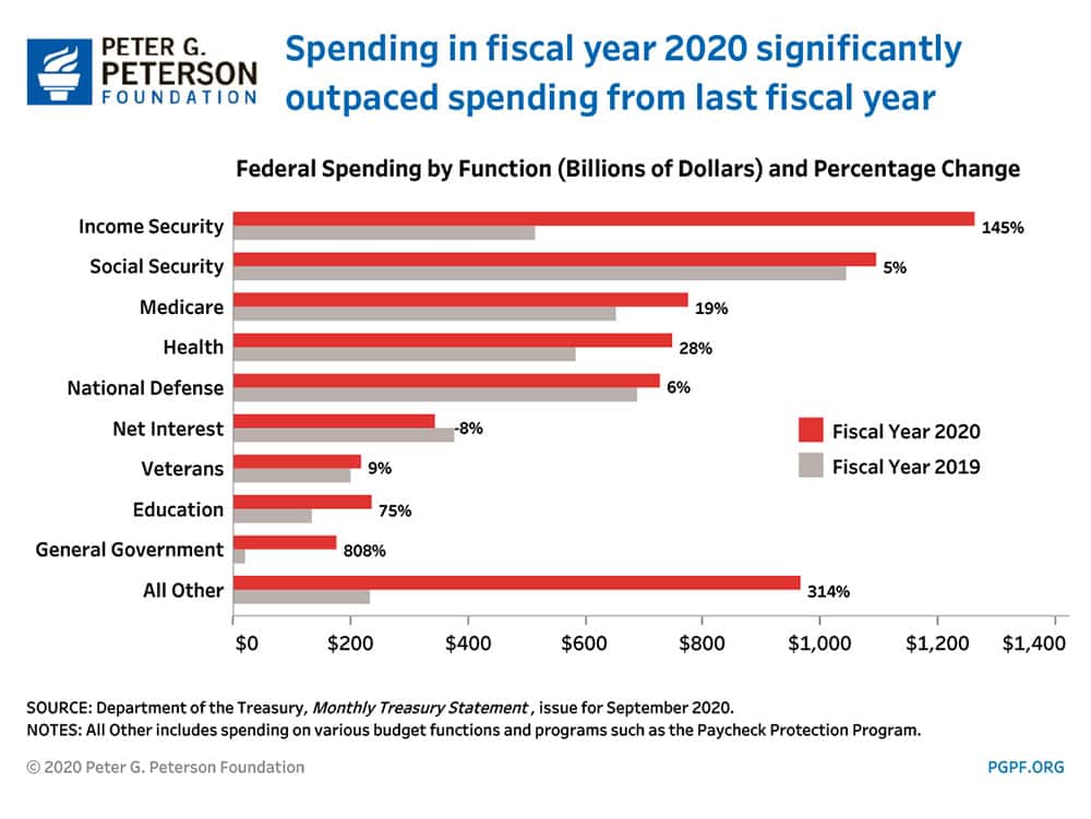 Federal Spending by function in 2020