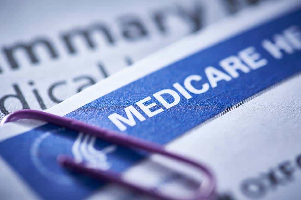 Close up of a medicare card