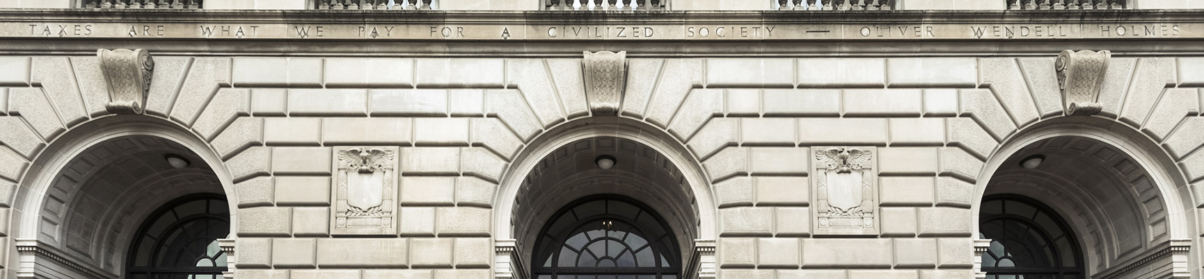 The IRS Service Building on Constitution Avenue in Washington DC.