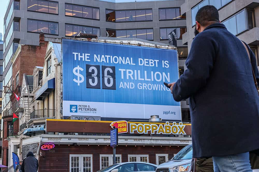 Peter G. Peterson Foundation National Debt Clock in Washington DC