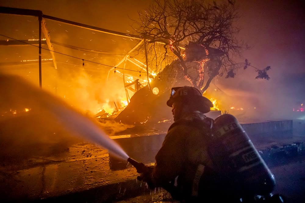 Powerful Winds Fuel Multiple Fires Across Los Angeles Area