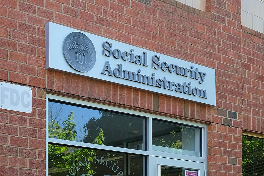 Front of a Social Security Administration building.